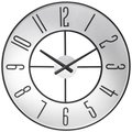 Infinity Instruments Metropolitan Silver Metal Wall Clock 20283SB